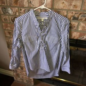 Veronica Beard Lace up Top Size 2